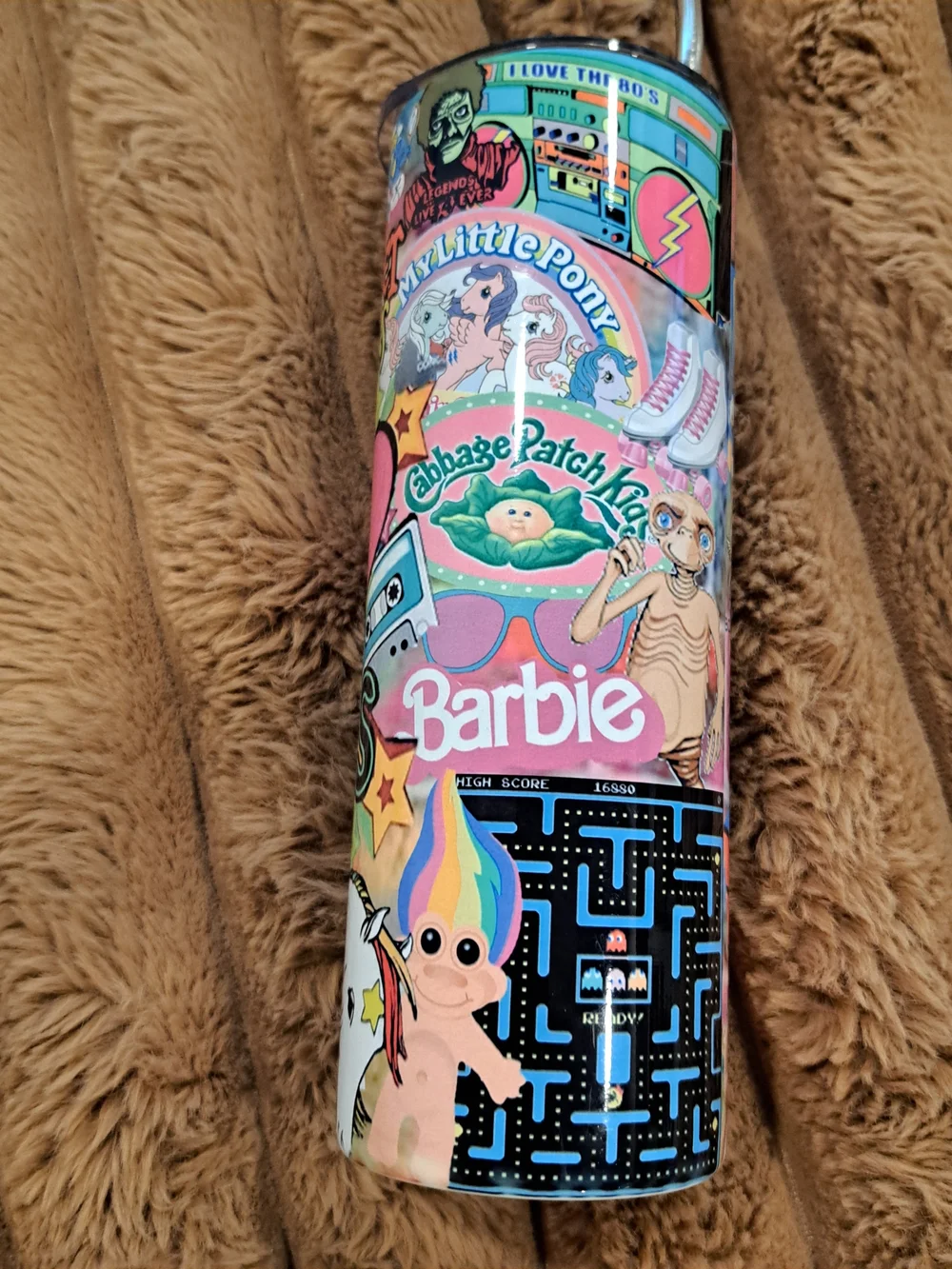 I Love The 80s 20oz Skinny Tumbler Custom Made NWOT